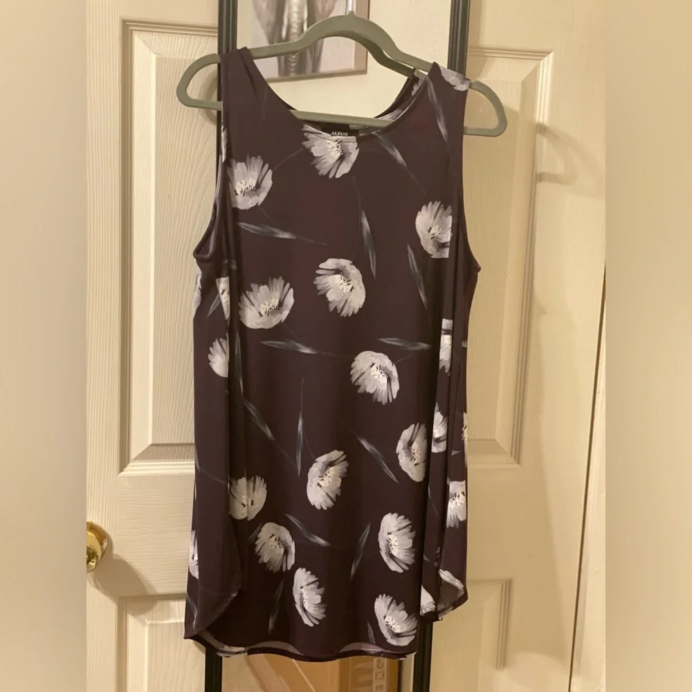 Alfani purple floral tunic - Picture 1 of 2